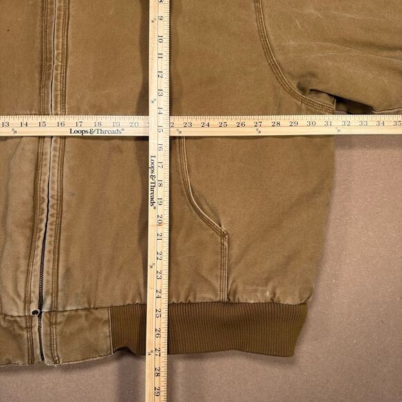 Vintage Cabela's Outdoor Tan Brown Duck Work Carhartt Style Coat W/ Hood 3XL - Picture 8 of 8